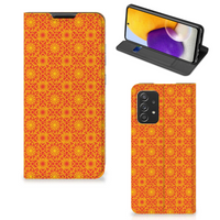 Samsung Galaxy A72 (5G/4G) Hoesje met Magneet Batik Oranje - thumbnail