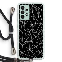 Geometrische lijnen wit: Samsung Galaxy A52s 5G Transparant Hoesje met koord