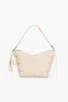 Middentas met studs en franjes - WHITE - U