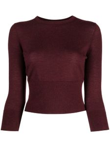 N.Peal pull crop en maille fine - Rouge