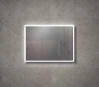 Badkamerspiegel Vasco | 80x70 cm | Rechthoekig | Directe en indirecte LED verlichting | Drukschakelaar