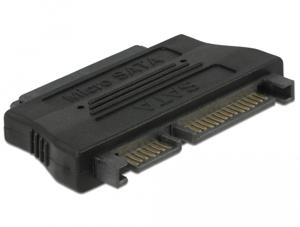 DeLOCK 61675 tussenstuk voor kabels SATA 22 pin Micro SATA 16 pin Zwart