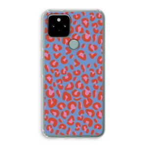 Leopard blue: Google Pixel 5 Transparant Hoesje