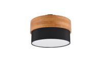 Trio Ø 30cm plafondlampSeasons hout met zwart - 611500202