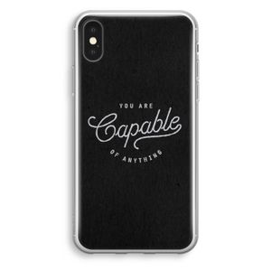 Capable: iPhone XS Transparant Hoesje