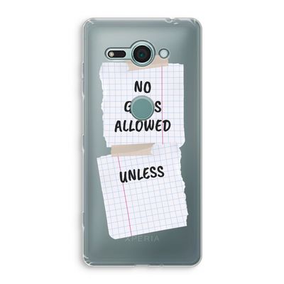 No Girls Allowed Unless: Sony Xperia XZ2 Compact Transparant Hoesje