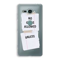 No Girls Allowed Unless: Sony Xperia XZ2 Compact Transparant Hoesje