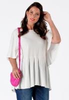 Yoek Blouse met wijde mouwen | Beige | Maat L Yoek Blouse met wijde mouwen | Beige | Maat L