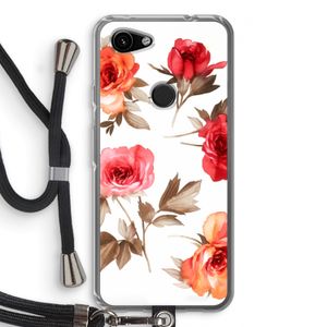 Roosjes: Pixel 3a Transparant Hoesje met koord