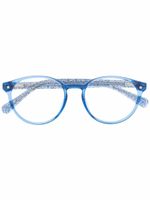 Chiara Ferragni lunettes de vue à monture ronde pailletée - Bleu