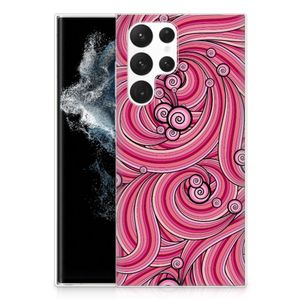 Samsung Galaxy S22 Ultra Hoesje maken Swirl Pink