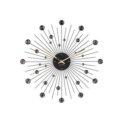 Wandklok Sunburst Groot Zwart