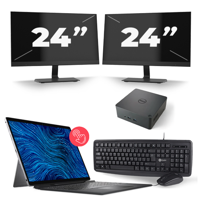 Dell Latitude 7320 - Intel Core i7-11e Generatie - 13 inch - 16GB RAM - 256GB SSD - Windows 11 Home + 2x 24 inch Monitor Dell Latitude 7320 - Intel Core i7-11e Generatie - 13 inch - 16GB RAM - 256GB SSD - Windows 11 Home + 2x 24 inch Monitor