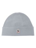 Parajumpers bonnet en maille nervurée à patch logo - Bleu