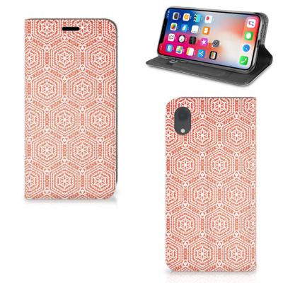 Apple iPhone Xr | Hoesje met Magneet | Pattern Orange