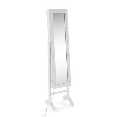 Wandspiegel Versa Wit Spiegel Hout MDF 35 x 153 x 35,2 cm Sieradenhouder