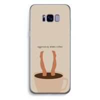 Aggressively drinks coffee: Samsung Galaxy S8 Plus Transparant Hoesje Aggressively drinks coffee: Samsung Galaxy S8 Plus Transparant Hoesje