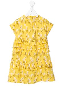 Nº21 Kids robe volantée à fleurs - Jaune