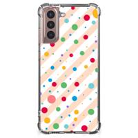 Samsung Galaxy S21 Plus Doorzichtige Silicone Hoesje Dots