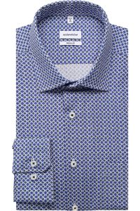 Seidensticker Regular Fit Overhemd middenblauw, Motief