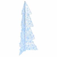 Kerstboom met 100 LED Koud Wit 120 cm Acryl