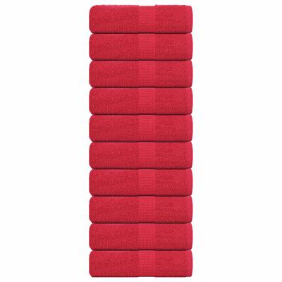 VidaXL Washandjes frogn 10 st 30x30 cm 360 g/m² rood VidaXL Washandjes frogn 10 st 30x30 cm 360 g/m² rood