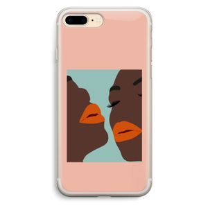 Orange lips: iPhone 7 Plus Transparant Hoesje