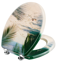 Cornat Wc-Bril Mdf-Gelakt Palm&Strand Gr - KSD531 Cornat Wc-Bril Mdf-Gelakt Palm&Strand Gr - KSD531