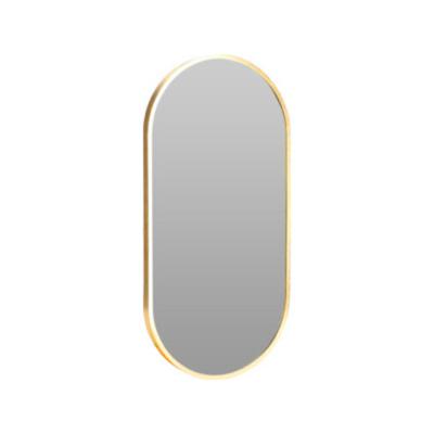 H&S Collection Spiegel / Wandspiegel - ovaal - aluminium - goud - 30 x 60 cm - decoratief - luxe gou