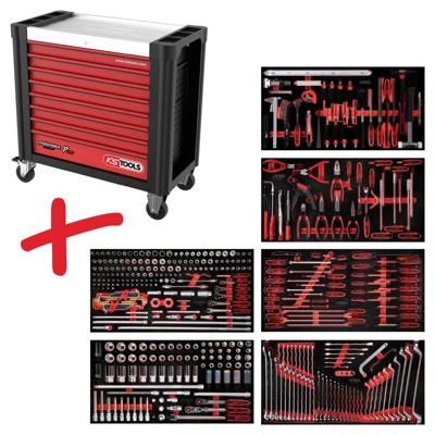 KS Tools 8256416 Werkplaatswagen Kleur (specifiek): Zwart, Rood