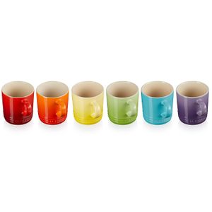 LE CREUSET - Aardewerk - Mok 0,35l Regenboog 6-dlg