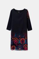 Rechte boho-jurk - BLUE - 36