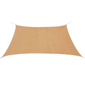 VidaXL Zonnescherm HDPE vierkant 2x2 m beige