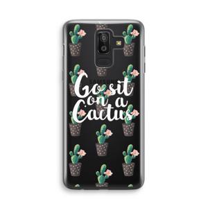 Cactus quote: Samsung Galaxy J8 (2018) Transparant Hoesje