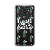 Cactus quote: Samsung Galaxy J8 (2018) Transparant Hoesje - thumbnail