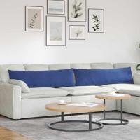 Sofa Kussens 2 pcs Politieblauw 145 x 40 cm Katoen Stof Sofa Kussens 2 pcs Politieblauw 145 x 40 cm Katoen Stof