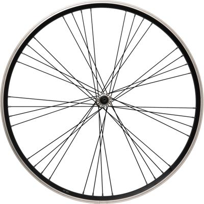 Velox voorwiel 28" m240 9x4 rvs - spaak zwart