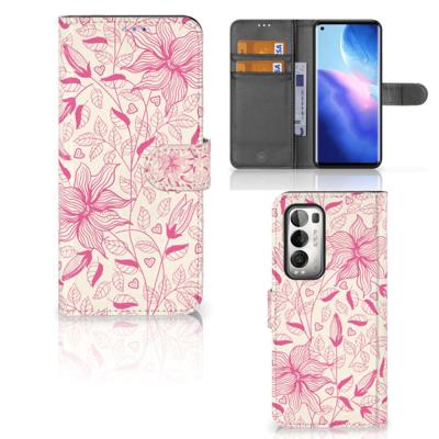 OPPO Find X3 Neo 5G Hoesje Pink Flowers