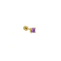 Karma Piercing Zirconia Square Lilac | Goud Karma Piercing Zirconia Square Lilac | Goud