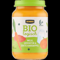 Jumbo Babyvoeding Biologisch Melk, Groenten & Zoete Aardappel 6+ Maanden 190 g