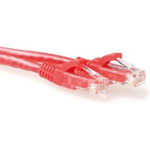 ACT Rode 0,5 meter U/UTP CAT6 patchkabel snagless met RJ45 connectoren