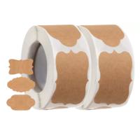Ruhhy labelstickers - lichtbruin - 600 stuks - cadeaulabels - cadeau etiketten