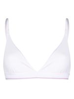 Alexander Wang brassière triangles à logo en jacquard - Blanc