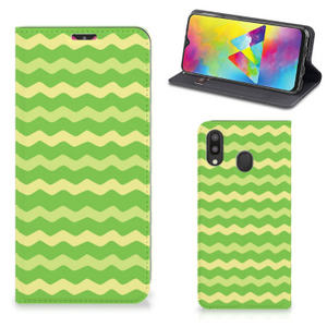 Samsung Galaxy M20 Hoesje met Magneet Waves Green