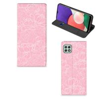 Samsung Galaxy A22 5G Smart Cover White Flowers