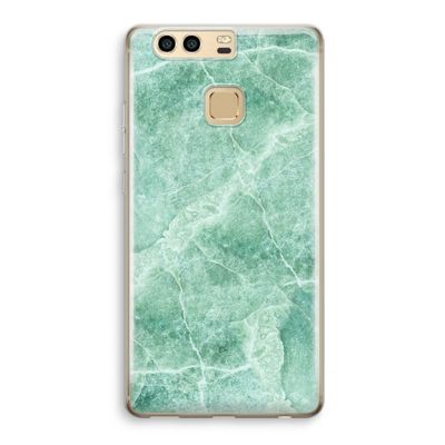 Groen marmer: Huawei P9 Transparant Hoesje