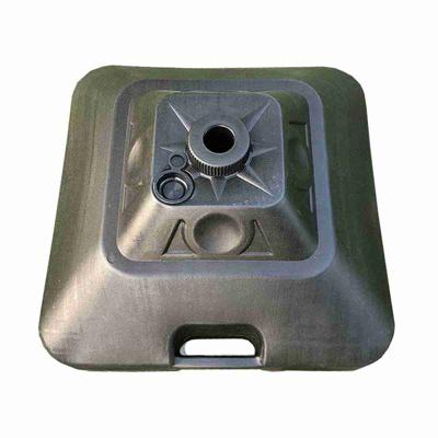 Marbueno Base Parasol Vierkant Plástico 45x45x27 cm 30L Zwart Tuin, Zwembad, Terras