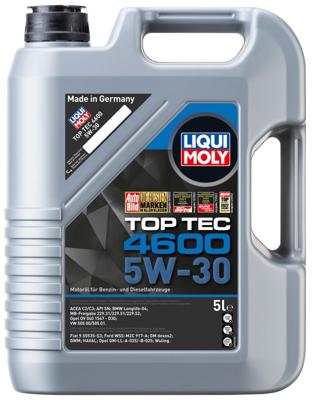 LIQUI MOLY motorolie "top tec 4600". motoroil 5w30 5l top tec 4600