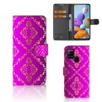 Wallet Case Samsung Galaxy A21s Barok Roze