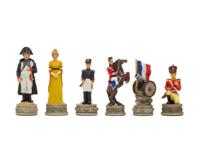 Slag bij Waterloo Handbeschilderde Thematische Schaakstukken door Italfama